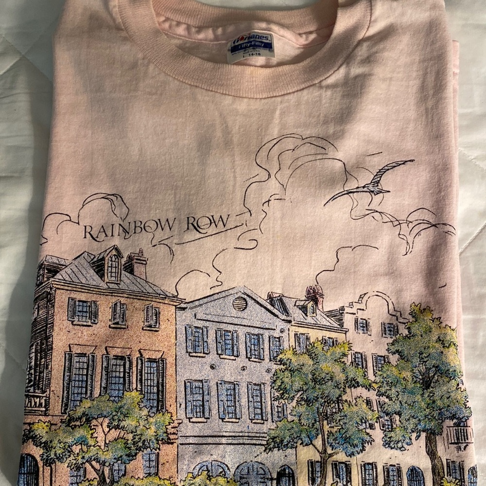 Pink T-Shirt of Rainbow Row